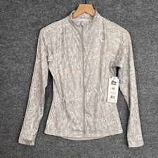 NEW RBX Active XS Gray White Snake Print Full Zip Jacket Running Athletic
