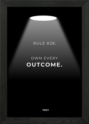 Rule #28: Own Every Outcome   Minim Framed Wall Art Poster Canvas Print Picture