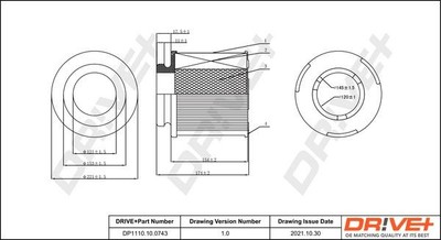 Dr!Ve+ Luftfilter für Ford Mazda Toyota 2005-2015 Dr!Ve+ Dp1110.10.0743