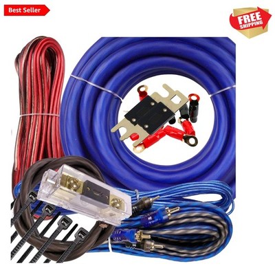 DIY 1/0 Gauge Power and RCA Wiring Kit - Includes High Quality Cables & Fuses