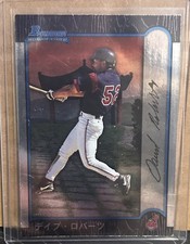 1999 Bowman Dave Roberts Rookie Card 392 International Edition Indians RC Insert. rookie card picture