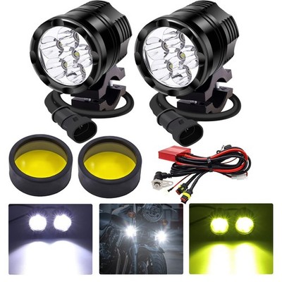 Universal 6 LED Motorcycle Driving Lights - 2.5 Inch LED Pod 60W Spotlight Fo...