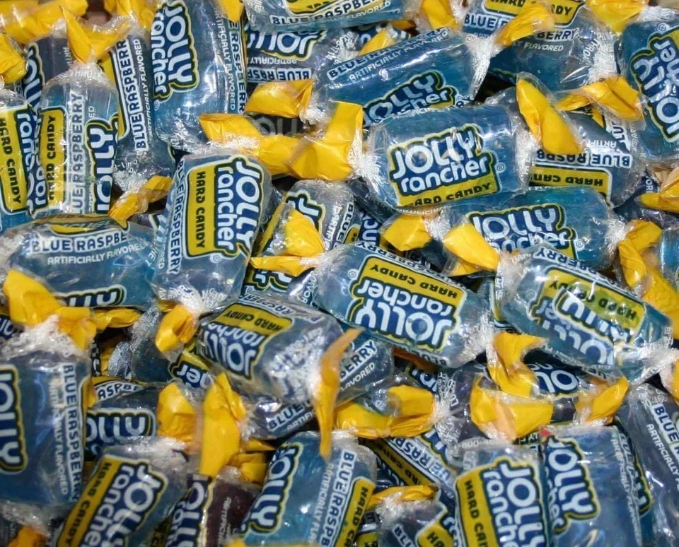 Caramelo duro a granel Blue Raspberry Jolly Ranchers recién envuelto - Bolsas de 1 lb o 2 lb Foto 3 de 4