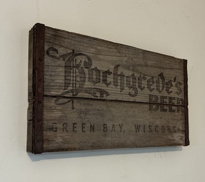 Hochgreve Beer Tramp Art Sign Wood Case Advertising 