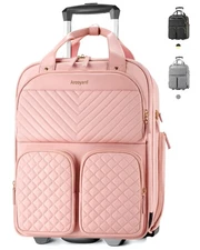 Underseat Carry On Luggage with Wheels, Airline Approved Personal Item Bag, M...