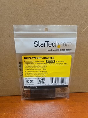 New DisplayPort to HDMI Video Adapter StarTech Display Port DP2HDMIADAP