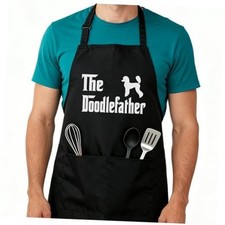Funny Aprons for Men, Black Kitchen Adjustable Apron Father's Day Black 10