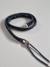 Swarovski Slake Double Wrap Crystal Bracelet Black