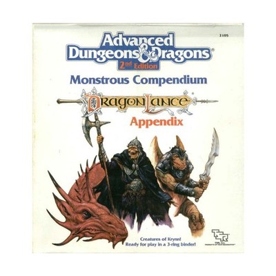 TSR AD&D 2nd Ed Monstrous Compendium Dragonlance Appendix No Box Fair/VG