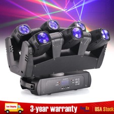 6 Head LED RGB Moving Head Stage Lighting Beam Laser Bar Disco Party DJ Light