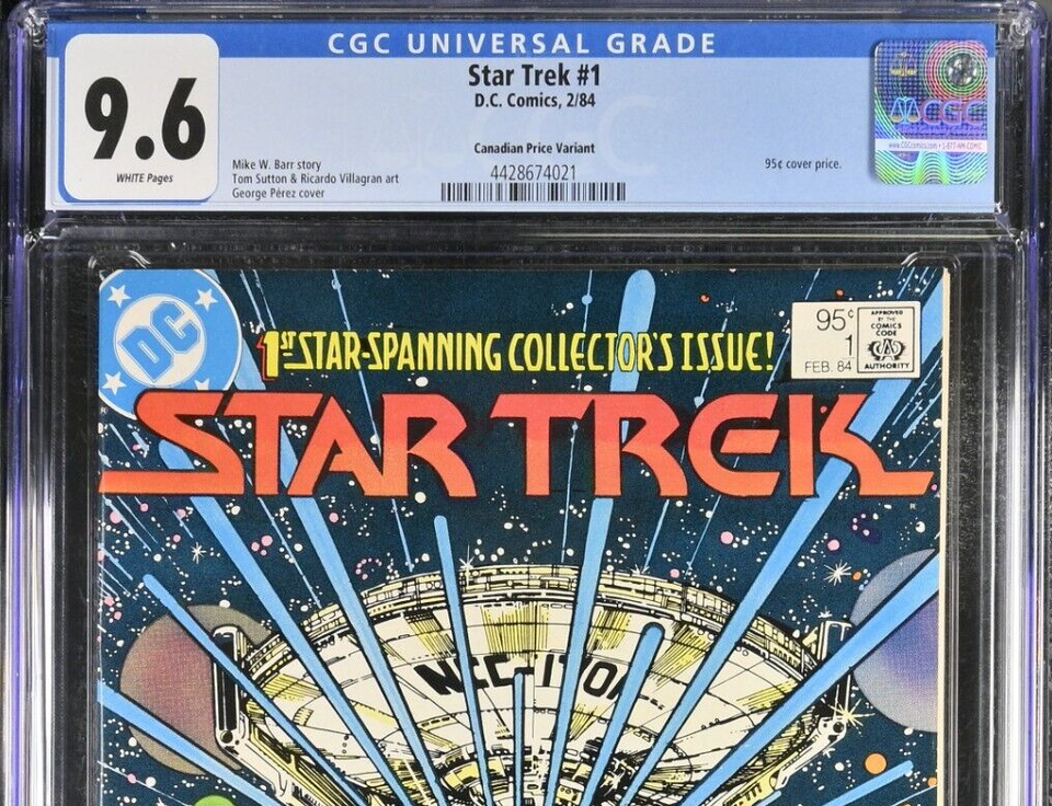Rare Star TREK #1 NEWSSTAND Canadian Price Variant CGC 9.6 Captain Kirk ...