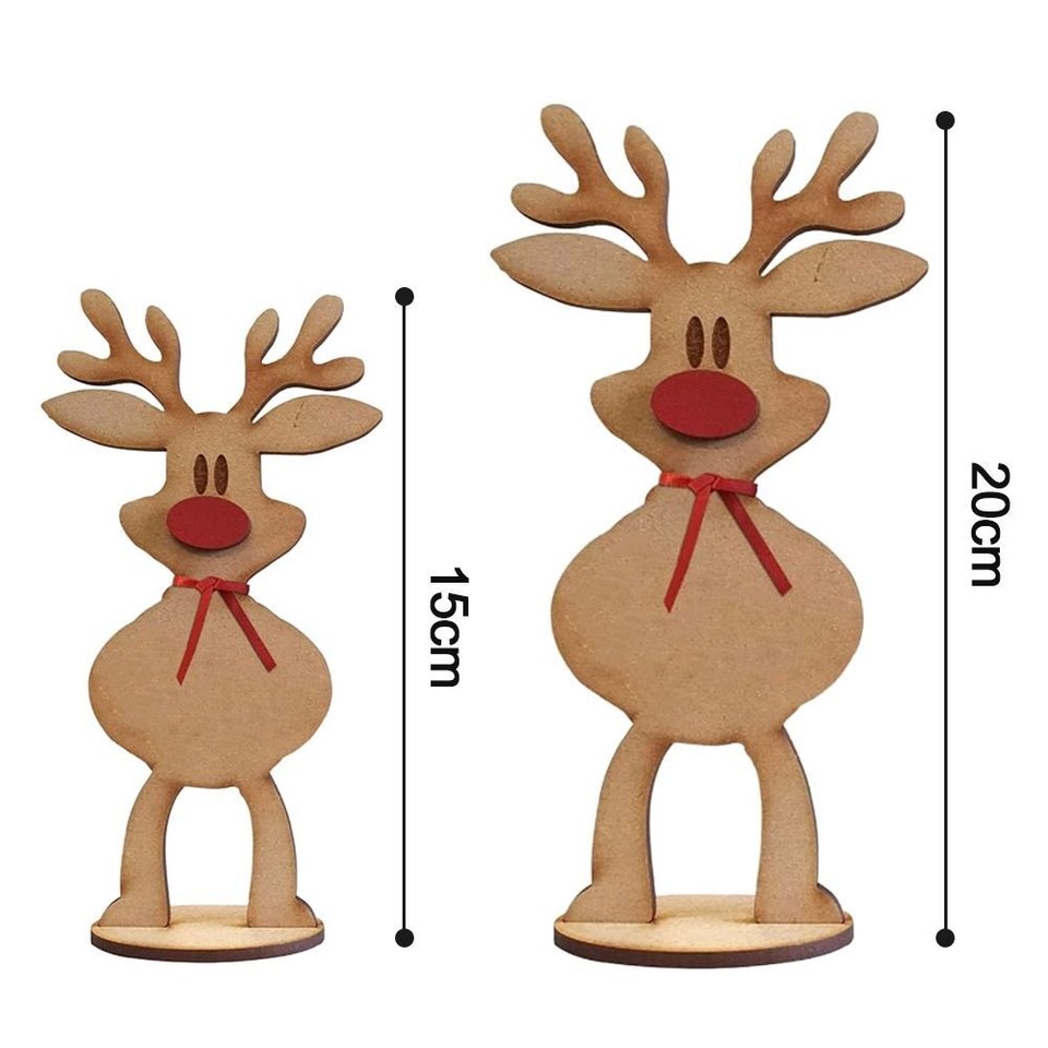Freestanding Reindeer Table Ornaments Family Names Christmas Deer
