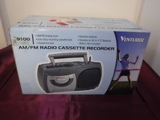 BRAND NEW Venturer 9100 Portable AM/FM Radio Cassette Recorder 4C Battery or AC