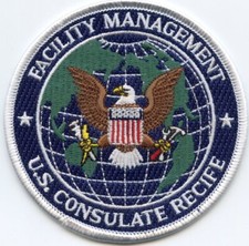 UNITED STATES CONSULATE RECIFE BRAZIL FACILITY MANAGEMENT FEDERAL POLICE PATCH