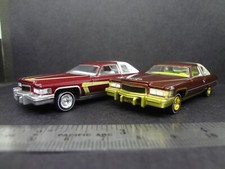 Auto World 1976 Cadillac Coupe DeVille bundle candy Red Brown - Loose 1:64