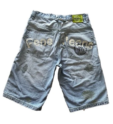 VTG Pepe Jeans Shorts Mens 34 Blue Jorts Denim Baggy Skater Y2K Hip Hop PJ73 - Image 1 of 4