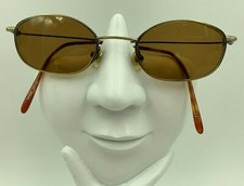 Vintage Kenneth Cole 107 Gold Metal Oval Sunglasses Japan FRAMES ONLY