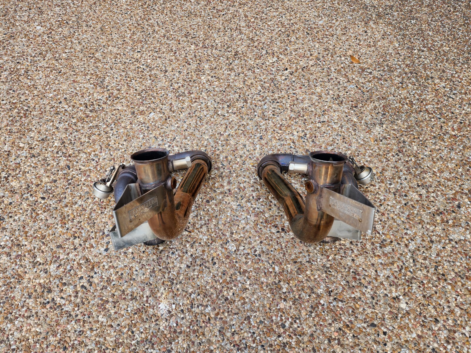 LAMBORGHINI GALLARDO OEM EXHAUST TERMINAL & FABSPEED MUFFLER BP PIPES - 2004/08