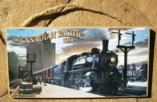 CANADIAN PACIFIC RAILROAD SIGN Wooden Train Sign 5" X 10"
