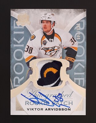2015-16 The Cup Viktor Arvidsson Rookie Patch Auto 68/249 #139