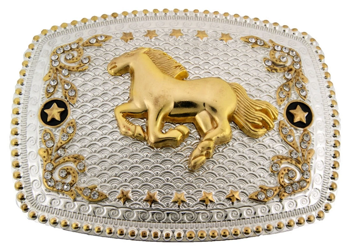 Silver Gold Copper Tone Belt Buckle Scalloped Mixed‎ Metal Round 4.25 In Chunky MONTANA SILVERSMITH TWO TONE CANTLE ROLL BUCKLE LADY OF  main image 3