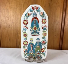 VTG Mid Century Figgjo Flint Norway Porcelain Turi Wall Plaque/trivet  12 inches