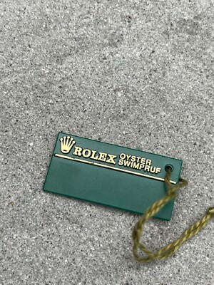 #1289 ORIG. ROLEX S SERIAL OYSTER SWIMPRUF HANG TAG ANHÄNGER HANGTAG GREEN TAG