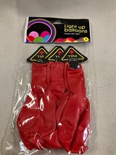 Red led balloons pack of 25