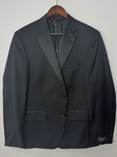 237 Nordstrom Men's Shop 100 Wool Black Tuxedo Jacket Size 42 R