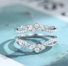 2Ct Round Lab-Created Diamond  Wedding Enhancer Band Ring 14K White Gold Finish