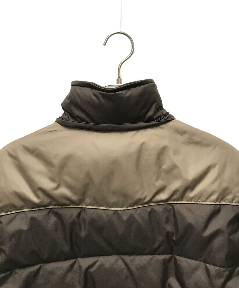 Burberry Black Label Down Jacket L Size Brown x Ivory BMP65 Burberry Black Label Down Jacket L Size Brown x Ivory BMP65