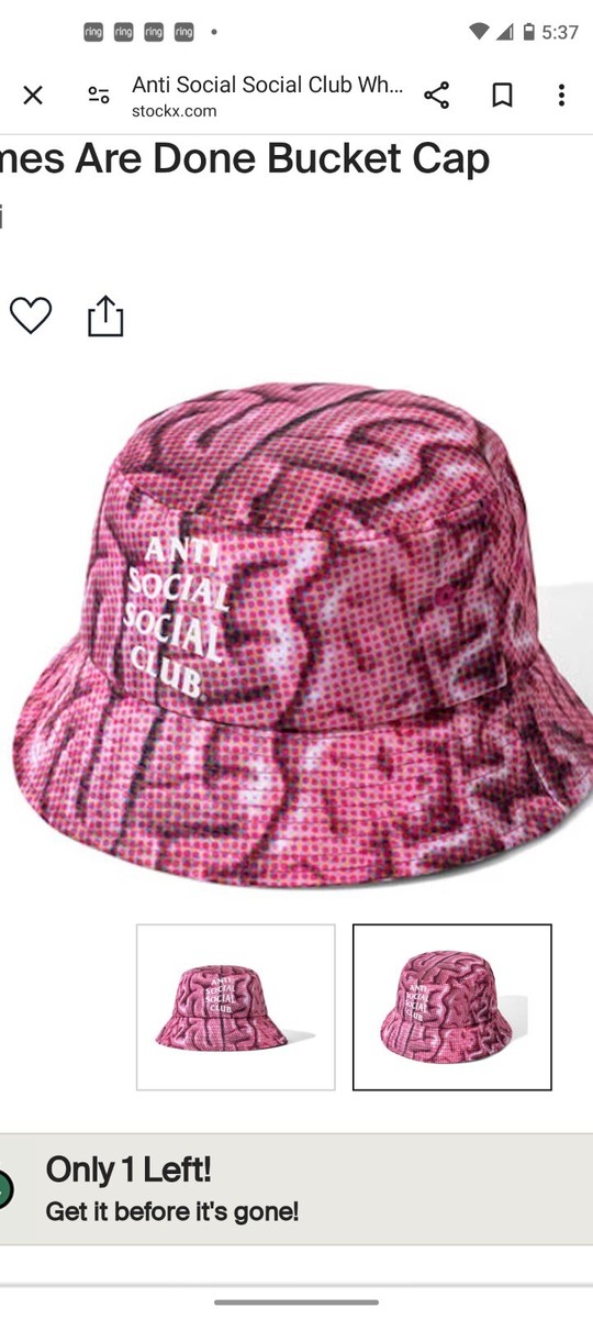 Anti Social Social Club Graphic Pink Bucket Hat ONENESS_0019_ANTI-SOCIAL-  main image 2