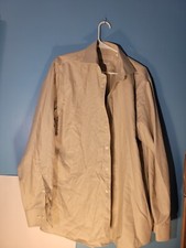 Michael Kors Mens Beige Long Sleeve Button Up Dress Shirt Size 16 34/35