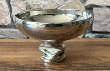 Stunning Silver Pewter Signed PASCAL MORABITO Modern Design Silver Bowl / Empty Pocket