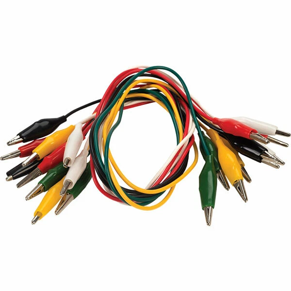 RK EDUCATION Pack of 10 Crocodile Clip Leads - Great for Arduino, BBC Micro bit, Raspberry PI