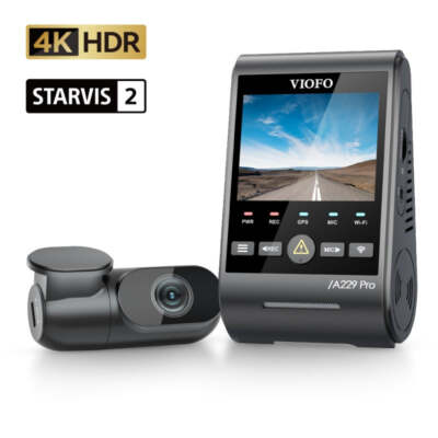 Viofo A229 Pro 2-Channel Dash Camera with Starvis 2 Sensors - Viofo Card Bundle