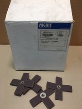 Merit Cross Pads 08834184377 4" x 4" x 1" 1/4-20 Eye Grit 120  Quantity 100