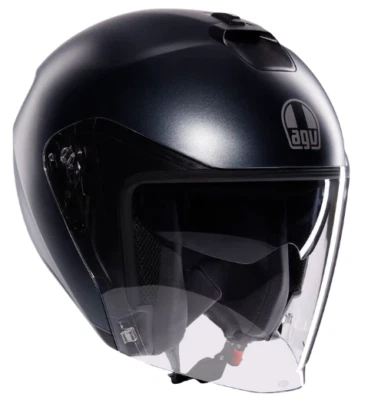Casque Moto Jet AGV Irides MONO Grigio Ardesia Opaco Taille S M L XL - Photo 1/4