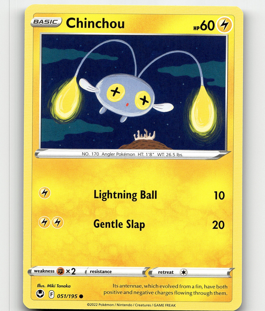 Pokemon Chinchou 51/195 Silver Tempest NM/M