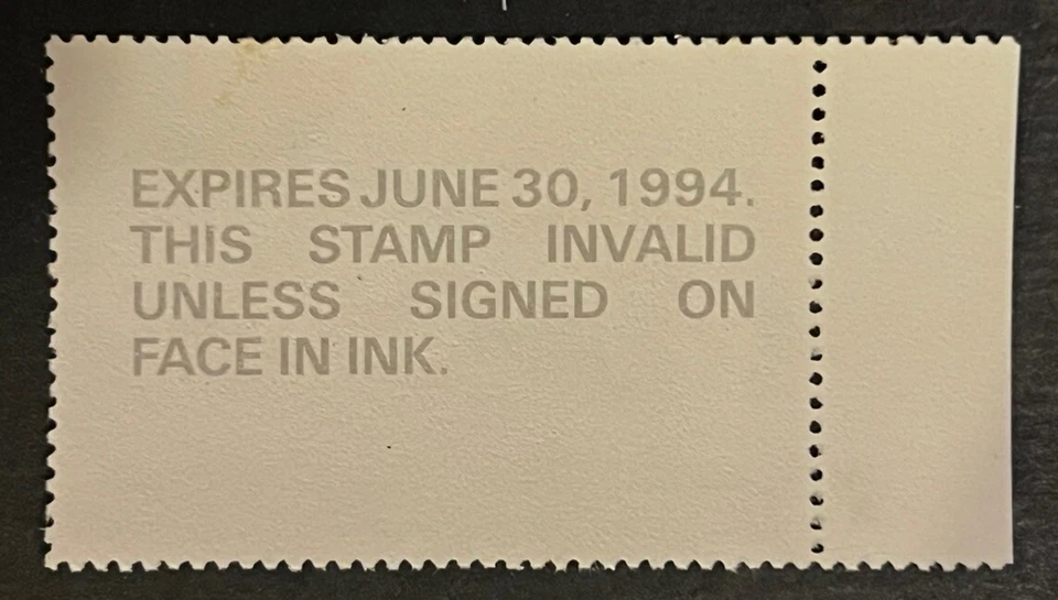 Travelstamps: 1993 Vermont Duck Migratory Waterfowl Stamp Mint MNH OG - Image 4 of 4