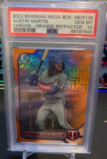 2022 Bowman - BCP139 Austin Martin - Orange Refractor Mega Box - #24/25 - PSA 10