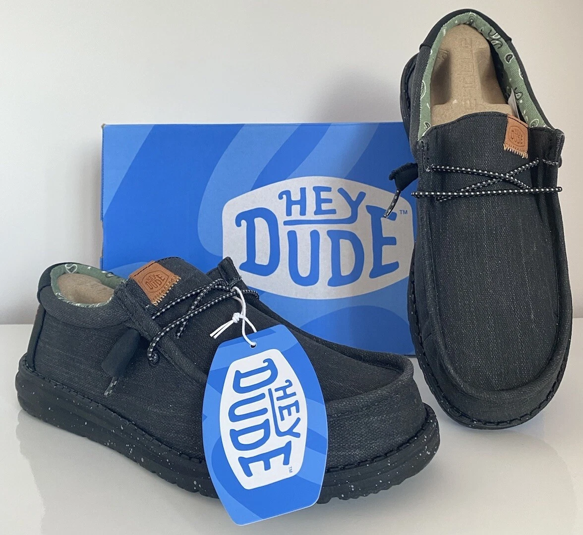 NIKE Scarpe mocassini Hey Dude Wally in tela lavata comodi taglia 6 7 8 9 10 11 UK