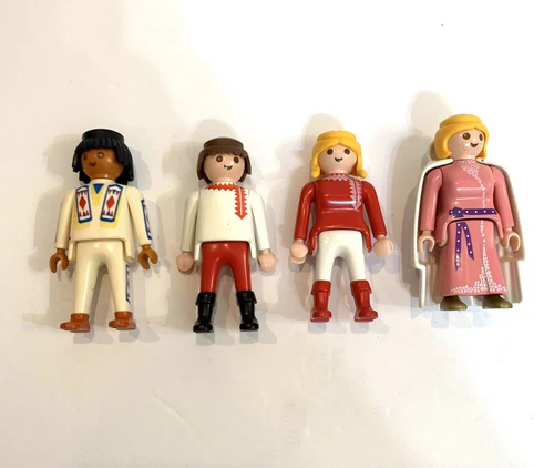 Playmobil PINK PRINCESS W/Cloak 4520 and Various Figures VTG 1993 4504 Indian LT