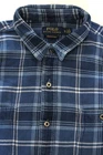 Polo Ralph Lauren Indigo flannel men's shirt  XL blue plaid L/S cotton LSHTA816