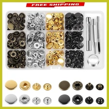 72-Piece 15mm Snap Fasteners Kit with Tools - Perfect for Clothing and Crafts
