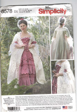 8578 SIMPLICITY - COSTUME: DRESS SKIRT  BLOUSE - Sz: 4/6/8/10/12