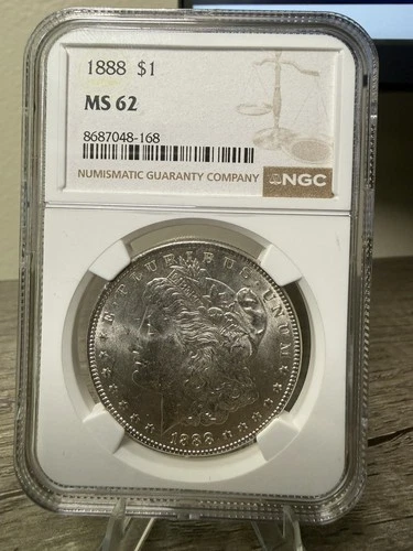 1888 Morgan Silver Dollar NGC MS 62 - Certified US Coin 8687048-168