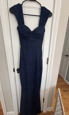NWT Windsor Women's Navy Blue Sparkle Sleeveless Dress Size XS