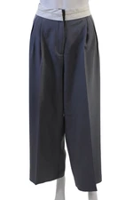 Lioness Womens Pleated Waist Detail Pocketed Wide Legged Pants Gray Size M