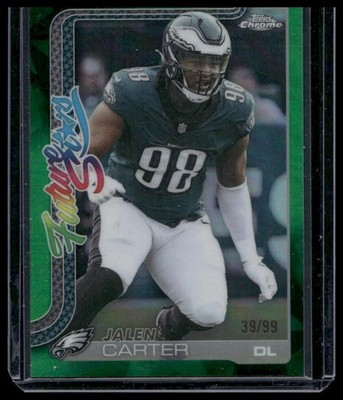 2025 Topps Chrome Jalen Carter Future Stars Green Refractor  #/99